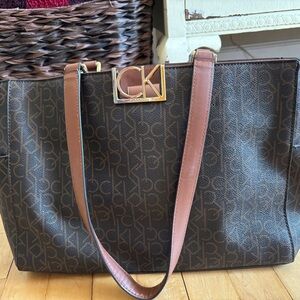 Calvin Klein Brown Tote Bag
